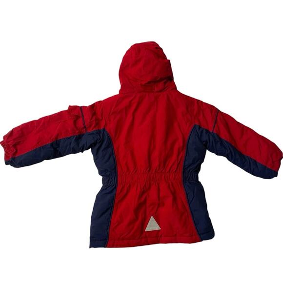 Boys L.L. Bean Size 4T Puffer Hoodie Jacket Red and Blue Thinsulate Insulation - Picture 8 of 13